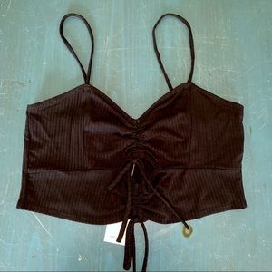 NWT black AE crop top